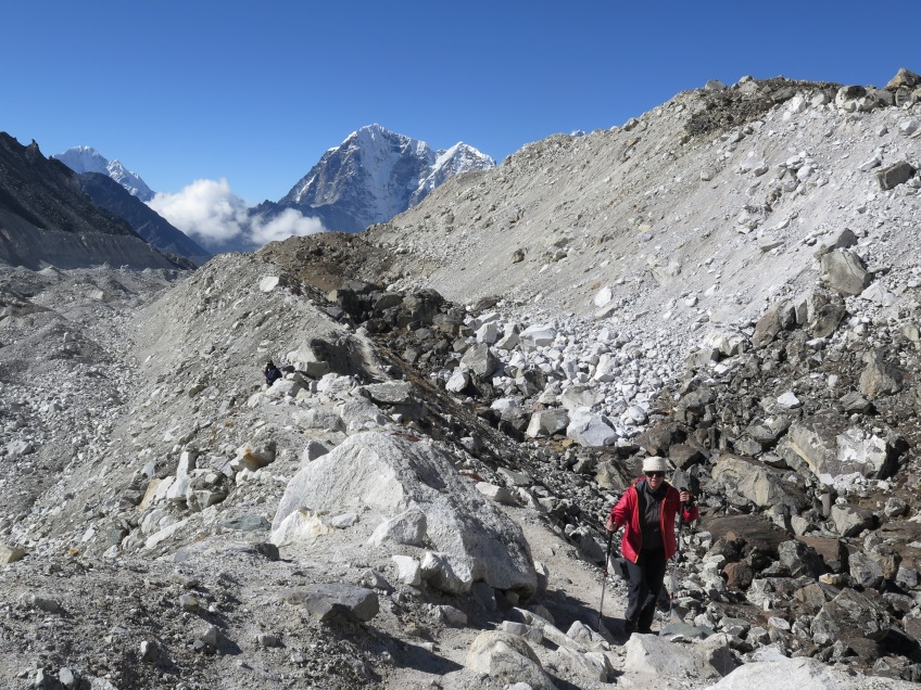 Walking into Everest Base Camp